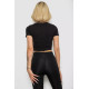 Футболка - топ жіноча в рубчик, колір чорний, 238R58210
