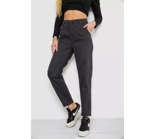 Джинси жіночі MOM, колір темно-сірий, 244R1222
