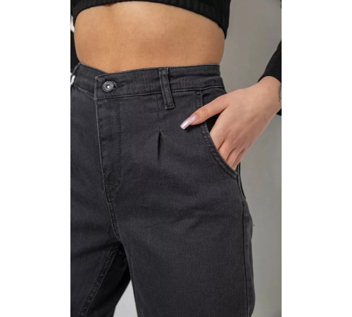 Джинси жіночі MOM, колір темно-сірий, 244R1222