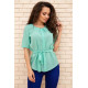Летняя шифоновая блузка, с короткими рукавами и пояском, цвет Ментоловый, 172R22
