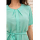 Летняя шифоновая блузка, с короткими рукавами и пояском, цвет Ментоловый, 172R22