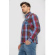 Рубашка мужская в клетку, цвет джинс, 214R0746