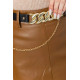 Шорты женские из экокожи 186R52326, цвет Коричневый