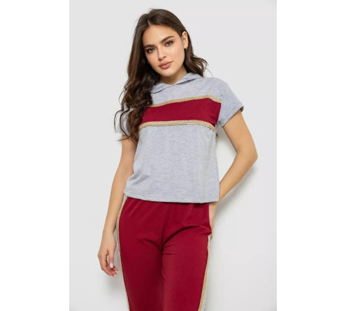 Піжама жіноча, колір сірий, 243R1488-013