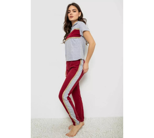 Піжама жіноча, колір сірий, 243R1488-013