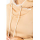 Спорт костюм женский на флисе, цвет светло-бежевый, 102R016-1.
