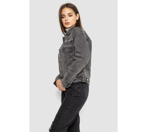 Джинсова куртка жіноча, колір сірий, 129RA229