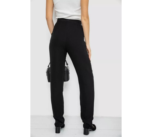 Штани жіночі класичні вільного крою, колір чорний, 167R2810