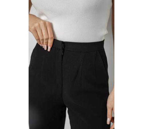 Штани жіночі класичні вільного крою, колір чорний, 167R2810