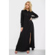 Сукня однотонна, колір чорний, 244R820-10