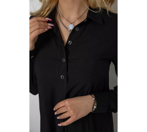 Сукня однотонна, колір чорний, 244R820-10