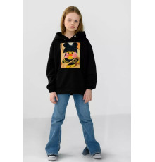 Худые детские двунитки с принтом, цвет черный, 102R1526