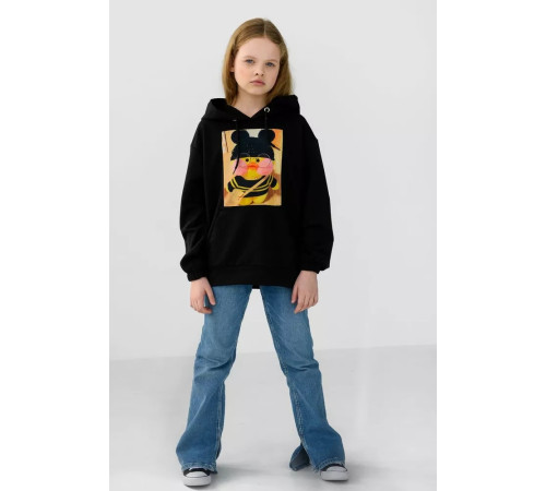 Худые детские двунитки с принтом, цвет черный, 102R1526