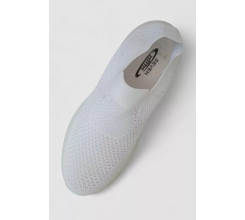 Слипоны мужские текстиль, цвет белый, 243R777-A1016