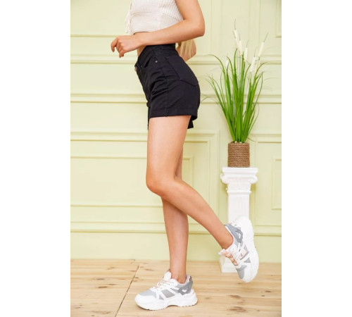 Женские джинсовые шорты кэжуал, черного цвета, 164R2106.