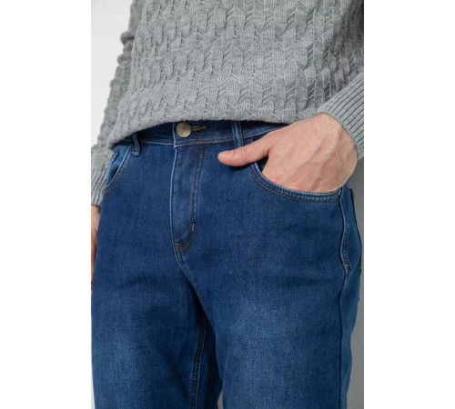 Джинси чоловічі на флісі, колір синій, 254R2405