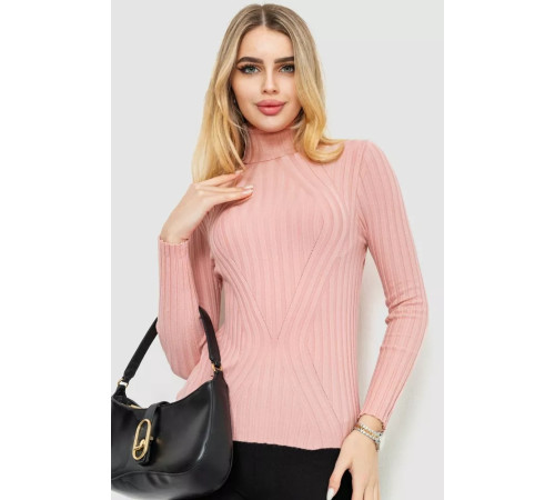 Гольф женский однотонный, цвет пудровый, 204R181.