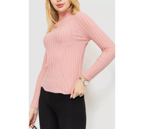 Гольф женский однотонный, цвет пудровый, 204R181.