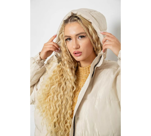 Куртка женская демисезонная с поясом, цвет светло-бежевый, 207R2023.