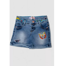 Шорти джинсові для дівчинки, колір синій, 247R1211