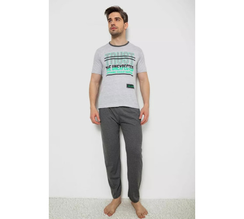 Пижама мужская, цвет серый, 243R6200