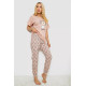 Пижама женская с принтом, цвет пудровый, 243R15468.