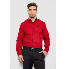 Сорочка чоловіча з принтом, колір бордовий, 214R7403