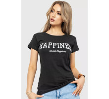 Женская футболка с принтом, цвет черный, 221R3063