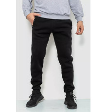 Спорт чоловічі штани на флісі, колір чорний, 244R41269