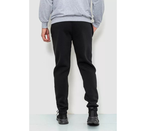 Спорт чоловічі штани на флісі, колір чорний, 244R41269