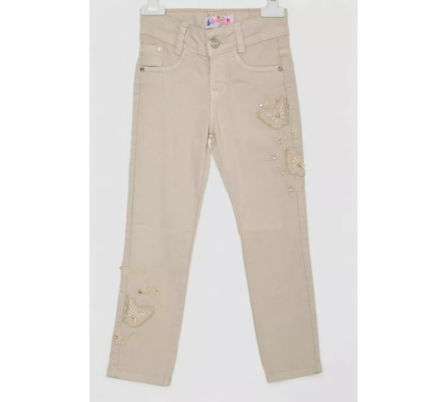 Джинси для дівчаток, колір бежевий, 247R10038