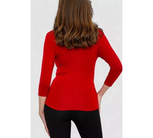 Жіночий лонгслів укорочений з рукавом 3/4, колір бордовий, 186R509