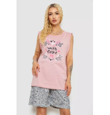 Женская пижама с принтом, цвет пудровый, 243R8484