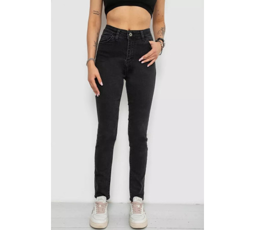 Джинси жіночі Slim Fit, колір чорний, 182R3797