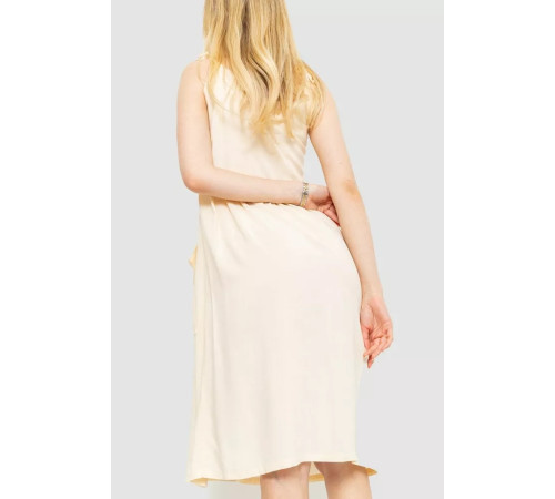 Сарафан повседневный однотонный, цвет светло-бежевый, 102R333.