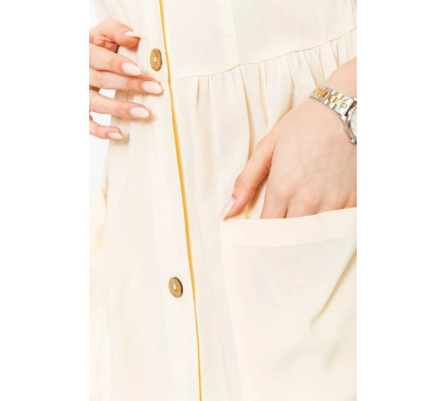 Сарафан повседневный однотонный, цвет светло-бежевый, 102R333.