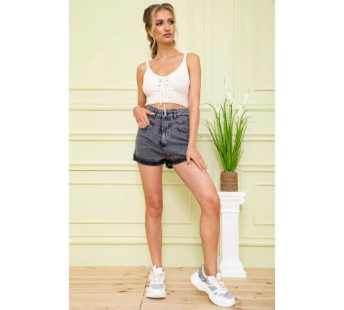 Женские джинсовые шорты, серого цвета, 164R3358.