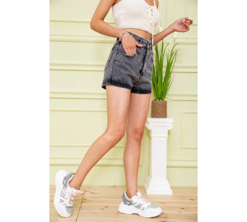 Женские джинсовые шорты, серого цвета, 164R3358.