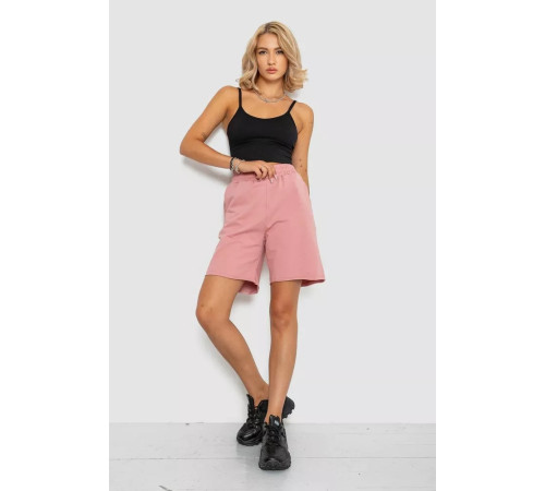 Шорты женские однотонные, цвет пудровый, 102R326-1.
