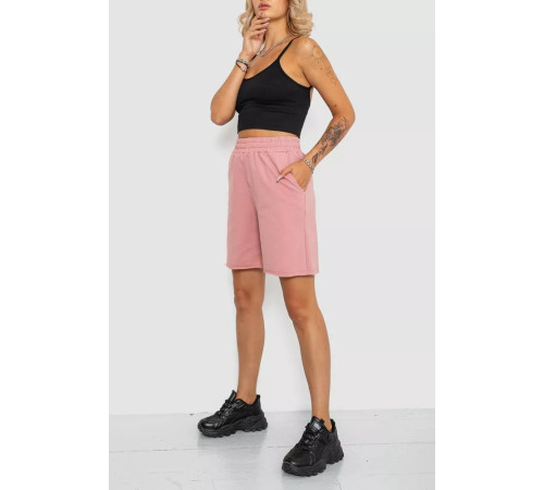 Шорты женские однотонные, цвет пудровый, 102R326-1.