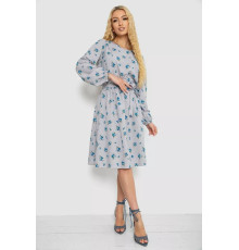 Платье с принтом софт, цвет серо-синий, 214R0226-4