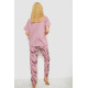 Піжама жіноча з принтом, колір пудровий, 243R15480