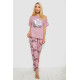 Піжама жіноча з принтом, колір пудровий, 243R15480