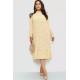 Платье шифоновое с принтом, цвет молочно-горчичный, 204R201-1.