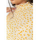 Платье шифоновое с принтом, цвет молочно-горчичный, 204R201-1.
