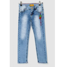 Джинси для дівчаток, колір блакитний, 247R2830