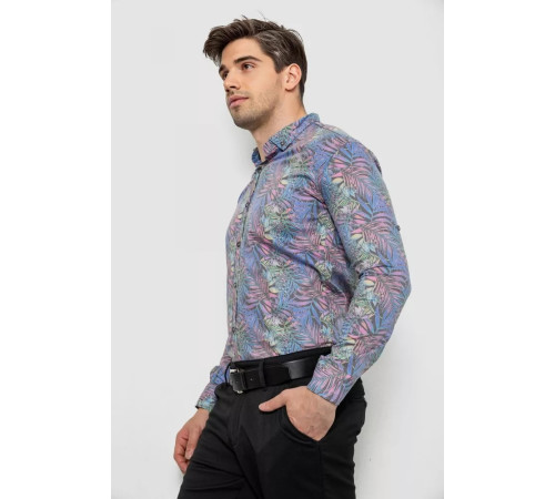 Рубашка мужская с принтом, цвет разноцветный, 214R3221.