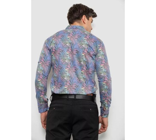 Рубашка мужская с принтом, цвет разноцветный, 214R3221.
