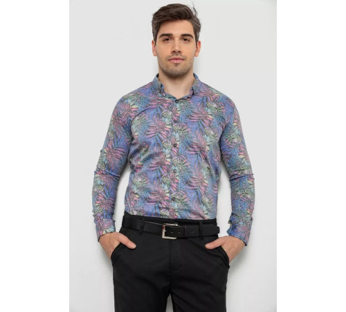 Рубашка мужская с принтом, цвет разноцветный, 214R3221.