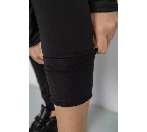 Лосины утепленные на флисе, цвет черный, 243R051